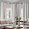 image:imageNICETOWN PRO 100 Blackout Pinch Pleated Curtains 96 inches Long 2 Panels Set Linen Blend Thermal Drapes Window Treatments for Living RoomBedroom W40 x L96Natural
