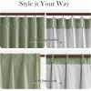 image:imageNICETOWN PRO 100 Blackout Pinch Pleated Curtains 96 inches Long 2 Panels Set Linen Blend Thermal Drapes Window Treatments for Living RoomBedroom W40 x L96Sage Green
