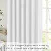 image:imageNICETOWN PRO Faux Linen 100 Full Blackout Curtains for Living Room Camel Set of 240x95 Inches 6cm High Temperature Pleated Back Tab Drapes Thermal Insulated amp Durable UV ResistantGreyish White