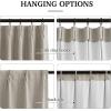 image:imageNICETOWN PRO Faux Linen 100 Full Blackout Curtains for Living Room Camel Set of 240x95 Inches 6cm High Temperature Pleated Back Tab Drapes Thermal Insulated amp Durable UV ResistantNatural