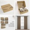 image:imageNICETOWN PRO Faux Linen 100 Full Blackout Curtains for Living Room Camel Set of 240x95 Inches 6cm High Temperature Pleated Back Tab Drapes Thermal Insulated amp Durable UV ResistantCamel