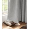 image:imageNICETOWN PRO Faux Linen 100 Full Blackout Curtains for Living Room Camel Set of 240x95 Inches 6cm High Temperature Pleated Back Tab Drapes Thermal Insulated amp Durable UV ResistantGrey