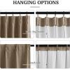 image:imageNICETOWN PRO Faux Linen 100 Full Blackout Curtains for Living Room Camel Set of 240x95 Inches 6cm High Temperature Pleated Back Tab Drapes Thermal Insulated amp Durable UV ResistantCamel