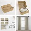 image:imageNICETOWN PRO Faux Linen 100 Full Blackout Curtains for Living Room Camel Set of 240x95 Inches 6cm High Temperature Pleated Back Tab Drapes Thermal Insulated amp Durable UV ResistantBeige