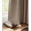 image:imageNICETOWN PRO Faux Linen 100 Full Blackout Curtains for Living Room Camel Set of 240x95 Inches 6cm High Temperature Pleated Back Tab Drapes Thermal Insulated amp Durable UV ResistantCamel