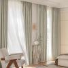image:imageNICETOWN PRO Faux Linen 100 Full Blackout Curtains for Living Room Camel Set of 240x95 Inches 6cm High Temperature Pleated Back Tab Drapes Thermal Insulated amp Durable UV ResistantBeige