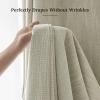 image:imageNICETOWN PRO Faux Linen 100 Full Blackout Curtains for Living Room Camel Set of 240x95 Inches 6cm High Temperature Pleated Back Tab Drapes Thermal Insulated amp Durable UV ResistantBeige
