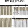 image:imageNICETOWN PRO Faux Linen 100 Full Blackout Curtains for Living Room Camel Set of 240x95 Inches 6cm High Temperature Pleated Back Tab Drapes Thermal Insulated amp Durable UV ResistantBeige