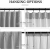 image:imageNICETOWN PRO Faux Linen 100 Full Blackout Curtains for Living Room Camel Set of 240x95 Inches 6cm High Temperature Pleated Back Tab Drapes Thermal Insulated amp Durable UV ResistantGrey
