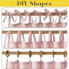 image:imageNICETOWN Pink Linen Curtains for Girls Room Tie Top Stripe Pattern Light Filtering Semi Sheer Window Treatments DIY Crafted Privacy for Bedroom W52 x L84 2 PanelsPink