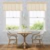 image:imageNICETOWN Sheer Linen Kitchen Curtains 24 Inch Length Sage Green Striped Print Curtains for Living Room Bedroom Farmhouse Bathroom Decor with Rod Pocket for Window 3024 2 PanelsYellow