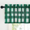 image:imageNICETOWN Sheer Linen Kitchen Curtains 24 Inch Length Sage Green Striped Print Curtains for Living Room Bedroom Farmhouse Bathroom Decor with Rod Pocket for Window 3024 2 PanelsGreen  White