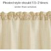 image:imageNICETOWN Sheer Linen Kitchen Curtains 24 Inch Length Sage Green Striped Print Curtains for Living Room Bedroom Farmhouse Bathroom Decor with Rod Pocket for Window 3024 2 PanelsYellow