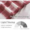 image:imageNICETOWN Sheer Linen Kitchen Curtains 24 Inch Length Sage Green Striped Print Curtains for Living Room Bedroom Farmhouse Bathroom Decor with Rod Pocket for Window 3024 2 PanelsRed  White