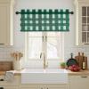 image:imageNICETOWN Sheer Linen Kitchen Curtains 24 Inch Length Sage Green Striped Print Curtains for Living Room Bedroom Farmhouse Bathroom Decor with Rod Pocket for Window 3024 2 PanelsGreen  White