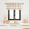 image:imageNICETOWN Sheer Linen Kitchen Curtains 24 Inch Length Sage Green Striped Print Curtains for Living Room Bedroom Farmhouse Bathroom Decor with Rod Pocket for Window 3024 2 PanelsCoffe  White