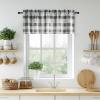 image:imageNICETOWN Sheer Linen Kitchen Curtains 24 Inch Length Sage Green Striped Print Curtains for Living Room Bedroom Farmhouse Bathroom Decor with Rod Pocket for Window 3024 2 PanelsBlack  White