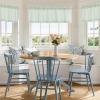 image:imageNICETOWN Sheer Linen Kitchen Curtains 24 Inch Length Sage Green Striped Print Curtains for Living Room Bedroom Farmhouse Bathroom Decor with Rod Pocket for Window 3024 2 PanelsSage Green