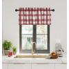 image:imageNICETOWN Sheer Linen Kitchen Curtains 24 Inch Length Sage Green Striped Print Curtains for Living Room Bedroom Farmhouse Bathroom Decor with Rod Pocket for Window 3024 2 PanelsRed  White