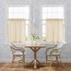 image:imageNICETOWN Sheer Linen Kitchen Curtains 24 Inch Length Sage Green Striped Print Curtains for Living Room Bedroom Farmhouse Bathroom Decor with Rod Pocket for Window 3024 2 PanelsYellow