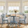 image:imageNICETOWN Sheer Linen Kitchen Curtains 24 Inch Length Sage Green Striped Print Curtains for Living Room Bedroom Farmhouse Bathroom Decor with Rod Pocket for Window 3024 2 PanelsYellow