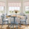 image:imageNICETOWN Sheer Linen Kitchen Curtains 24 Inch Length Sage Green Striped Print Curtains for Living Room Bedroom Farmhouse Bathroom Decor with Rod Pocket for Window 3024 2 PanelsLight Pink