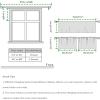 image:imageNICETOWN Sheer Linen Kitchen Curtains 24 Inch Length Sage Green Striped Print Curtains for Living Room Bedroom Farmhouse Bathroom Decor with Rod Pocket for Window 3024 2 PanelsCoffe  White