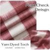 image:imageNICETOWN Sheer Linen Kitchen Curtains 24 Inch Length Sage Green Striped Print Curtains for Living Room Bedroom Farmhouse Bathroom Decor with Rod Pocket for Window 3024 2 PanelsRed  White
