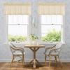 image:imageNICETOWN Sheer Linen Kitchen Curtains 24 Inch Length Sage Green Striped Print Curtains for Living Room Bedroom Farmhouse Bathroom Decor with Rod Pocket for Window 3024 2 PanelsYellow