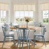 image:imageNICETOWN Sheer Linen Kitchen Curtains 24 Inch Length Sage Green Striped Print Curtains for Living Room Bedroom Farmhouse Bathroom Decor with Rod Pocket for Window 3024 2 PanelsYellow