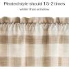 image:imageNICETOWN Sheer Linen Kitchen Curtains 24 Inch Length Sage Green Striped Print Curtains for Living Room Bedroom Farmhouse Bathroom Decor with Rod Pocket for Window 3024 2 PanelsCoffe  White