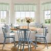 image:imageNICETOWN Sheer Linen Kitchen Curtains 24 Inch Length Sage Green Striped Print Curtains for Living Room Bedroom Farmhouse Bathroom Decor with Rod Pocket for Window 3024 2 PanelsSage Green