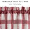 image:imageNICETOWN Sheer Linen Kitchen Curtains 24 Inch Length Sage Green Striped Print Curtains for Living Room Bedroom Farmhouse Bathroom Decor with Rod Pocket for Window 3024 2 PanelsRed  White