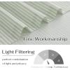 image:imageNICETOWN Sheer Linen Kitchen Curtains 24 Inch Length Sage Green Striped Print Curtains for Living Room Bedroom Farmhouse Bathroom Decor with Rod Pocket for Window 3024 2 PanelsSage Green