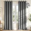 image:imageNICETOWN 100 Blackout Linen Beige Curtains 84 inches Long for Living Room White Liner Composite Grommet Bedroom Thermal Drapes Casual Home Decor Window Treatments 2 Panels W52 x L84Grey