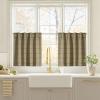 image:imageNICETOWN Buffalo Check Plaid 100 Blackout Curtains 84 Inches Long for Bedroom Living Room Thermal Insulated Room Darkening Rod Pocket Back Tab Drapes Olive Green 52 W x 84 L 2 PanelsGrid Pattern  Burlap  White