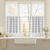image:imageNICETOWN Buffalo Check Plaid 100 Blackout Curtains 84 Inches Long for Bedroom Living Room Thermal Insulated Room Darkening Rod Pocket Back Tab Drapes Olive Green 52 W x 84 L 2 PanelsPlaid  White  White
