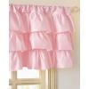 image:imageNICETOWN Farmhouse Valance Curtains 20 Inches Long for Kitchen amp Bathroom ThreeTiered Ruffle Valance Curtains Satin Texture Light Filtering Window Coverings 52 WPink