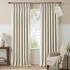 image:imageNICETOWN PRO 100 Blackout Pinch Pleated Curtains 96 inches Long 2 Panels Set Linen Blend Thermal Drapes Window Treatments for Living RoomBedroom W40 x L96Beige