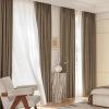 image:imageNICETOWN PRO Faux Linen 100 Full Blackout Curtains for Living Room Camel Set of 240x95 Inches 6cm High Temperature Pleated Back Tab Drapes Thermal Insulated amp Durable UV ResistantCamel