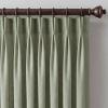 image:imageNICETOWN Pinch Pleated Linen Blend Curtains 84 inches Long 2 Panels Set Semi Sheer Privacy with Light Filtering Window Treatments Home Decor for BedroomLiving Room Ivory W40 x L84Sage Green