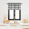 image:imageNICETOWN Sheer Linen Kitchen Curtains 24 Inch Length Sage Green Striped Print Curtains for Living Room Bedroom Farmhouse Bathroom Decor with Rod Pocket for Window 3024 2 PanelsBlack  White