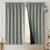 image:imageNICETOWN 100 Black Out Curtains 84 inch Long for Living Room Rod Pocket Blackout Window Treatment Thermal Curtains amp Drapes for Bedroom W52 x L84 2 PanelsSage Green