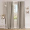 image:imageNICETOWN 100 Black Out Curtains 84 inch Long for Living Room Rod Pocket Blackout Window Treatment Thermal Curtains amp Drapes for Bedroom W52 x L84 2 PanelsNatural