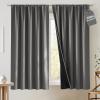 image:imageNICETOWN 100 Black Out Curtains 84 inch Long for Living Room Rod Pocket Blackout Window Treatment Thermal Curtains amp Drapes for Bedroom W52 x L84 2 PanelsGrey