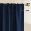 image:imageNICETOWN 100 Black Out Curtains 84 inch Long for Living Room Rod Pocket Blackout Window Treatment Thermal Curtains amp Drapes for Bedroom W52 x L84 2 PanelsNavy Blue
