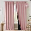 image:imageNICETOWN 100 Black Out Curtains 84 inch Long for Living Room Rod Pocket Blackout Window Treatment Thermal Curtains amp Drapes for Bedroom W52 x L84 2 PanelsPink