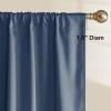 image:imageNICETOWN 100 Black Out Curtains 84 inch Long for Living Room Rod Pocket Blackout Window Treatment Thermal Curtains amp Drapes for Bedroom W52 x L84 2 PanelsStone Blue
