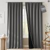 image:imageNICETOWN 100 Black Out Curtains 84 inch Long for Living Room Rod Pocket Blackout Window Treatment Thermal Curtains amp Drapes for Bedroom W52 x L84 2 PanelsGrey