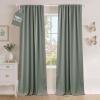 image:imageNICETOWN 100 Black Out Curtains 84 inch Long for Living Room Rod Pocket Blackout Window Treatment Thermal Curtains amp Drapes for Bedroom W52 x L84 2 PanelsSage Green